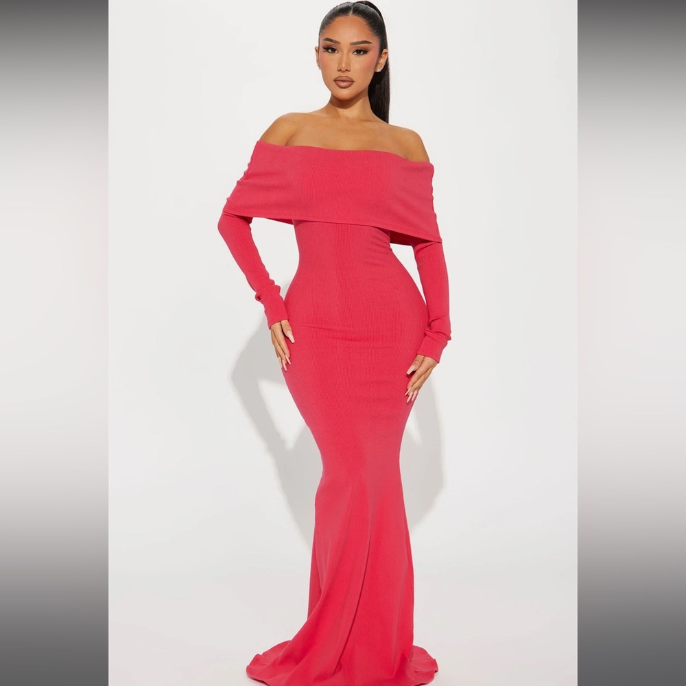 Nayeli Snatched Maxi Dress - Rasberry